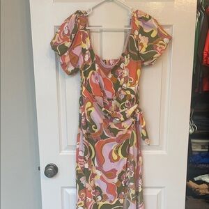 Show Me Your MuMu Retro Floral Midi Dress